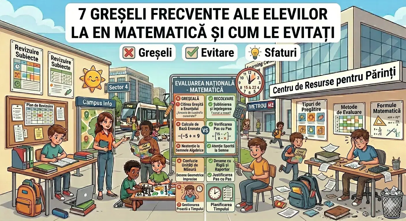 7 Greșeli Frecvente ale Elevilor la EN Matematică și Cum le Evitați