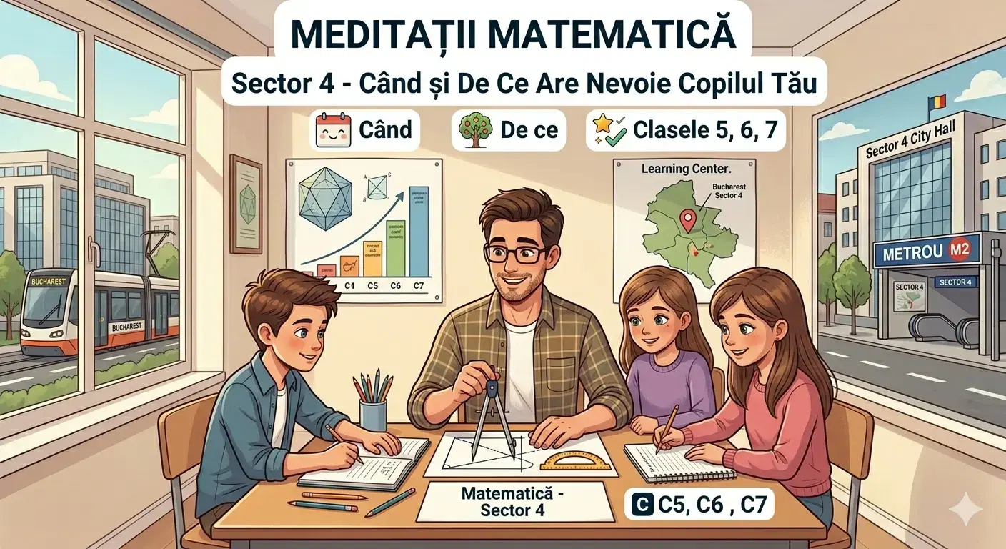 Meditații Matematică Clasele 5, 6, 7 în Sector 4 – Când și De Ce Are Nevoie Copilul Tău
